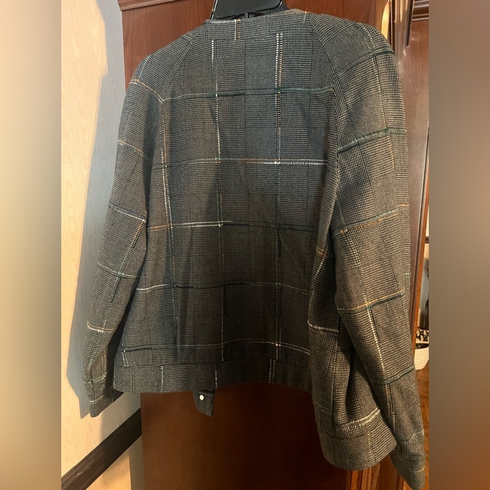 Christopher & Banks Black and Gray Plaid Blazer - Picture 3 of 3